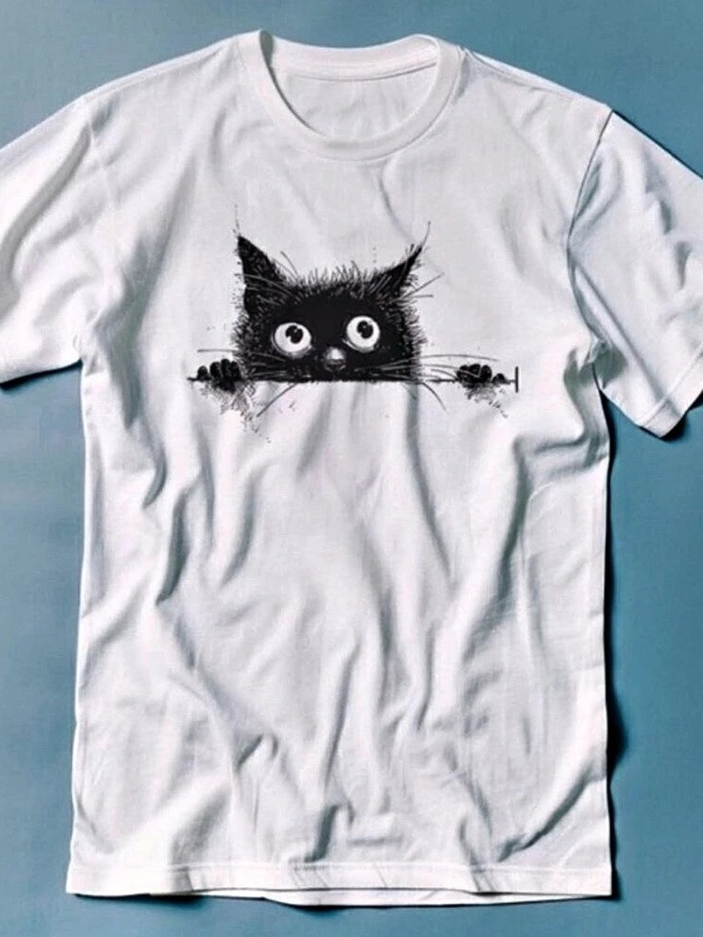 Gildan White Cat Short Sleeve Tee